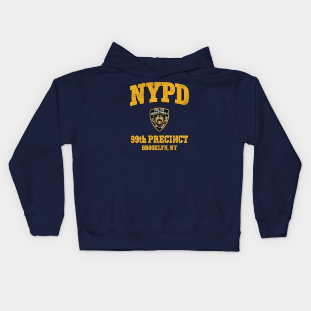 99th Precinct - Brooklyn NY Kids Hoodie by huckblade